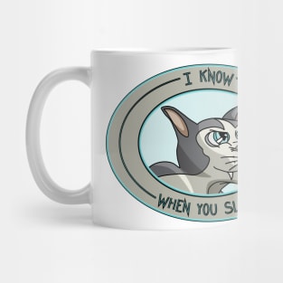 Sly Cat - I know when you sleep Mug